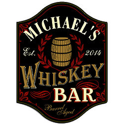 Handcrafted Whiskey Bar Sign