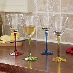 Floral Wine Glasses Gift Set