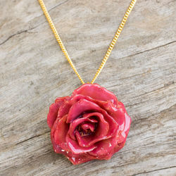 Sweet Pink Natural Flower Necklace