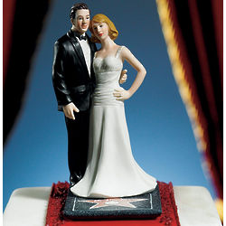 Hollywood Glamour Couple Stars for a Day Cake Topper