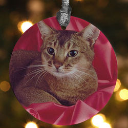 Personalized Pet Photo Memories Porcelain Christmas Ornament