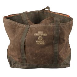 Personalized Saint Christopher Waxed Canvas Soccer Bag