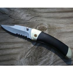 Ebony Engraved Classic Folding Pocket Knife