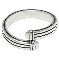In My Arms Sterling Silver Ring for Men