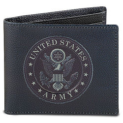 US Army RFID Blocking Leather Wallet with Embossed Army Emblem