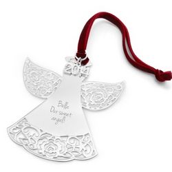2014 Engraved Classic Angel Christmas Ornament