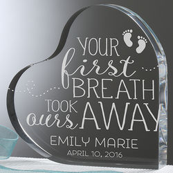 You Took Our Breath Away Personalized Baby Plaque