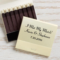 Personalized Wedding and Anniversary Ivory Match Book Favors