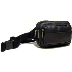 Le Donne Vaquetta Black Leather Waist Bag