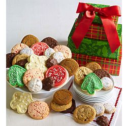 Decorated Cookies and Treats Christmas Gift Tower