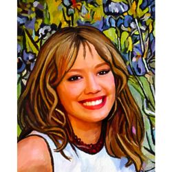 Hilary Duff Oil Painting Giclee Art Print