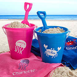 Personalized Sea Creatures Beach Pail & Shovel