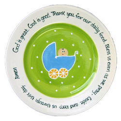 Baby Carriage Baby Plate
