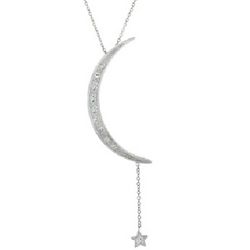 Carrie's Moon and Star Sterling Silver Necklace