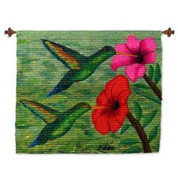 Hummingbirds Wool Tapestry