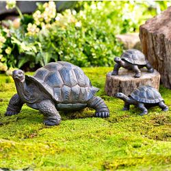 Tortoise Family Resin Garden Statues