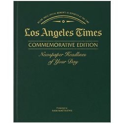 Personalized Front Page LA Times News Birthday Book