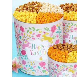 Happy Easter 6.5 Gallon 3-Flavor Popcorn Tin