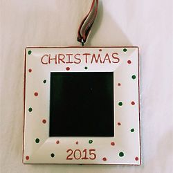 Personalized Dot Picture Frame Christmas Ornament