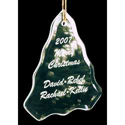 Personalized Beveled Glass Tree Ornament