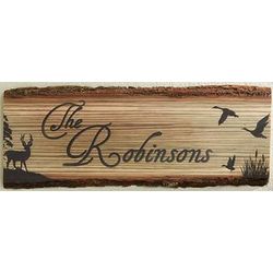 Hunter's Hideaway Personalized Basswood Plaque