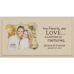 Two Hearts Personalized Boutique Picture Frame