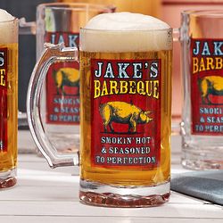 BBQ Master Personalized Beer Glass
