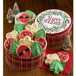16 Cookies in Happy Holidays Gift Tin