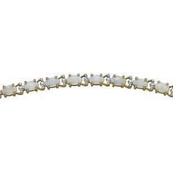 Opal and Diamond 8 Inch Tennis Bracelet