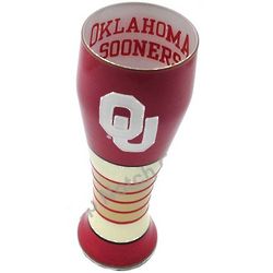 Oklahoma Sooners Artisan Hand Painted Pilsner Glass