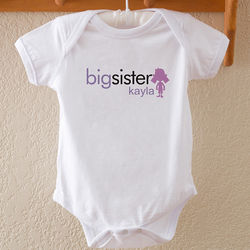 Personalized Brother or Sister Baby Bodysuit