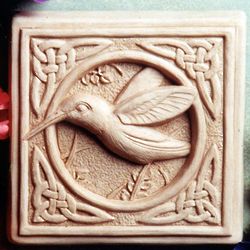 Celtic Hummingbird Stone Plaque