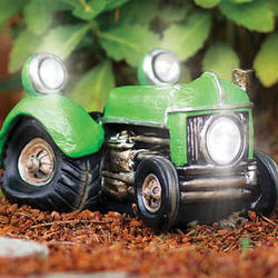 Vintage Green Tractor Solar Lights