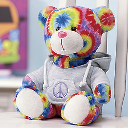 Tie Dyed Peace Bear with Hoodie