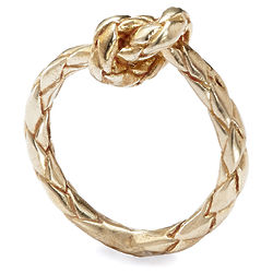 Handcrafted Brass Love Knot Rope Ring