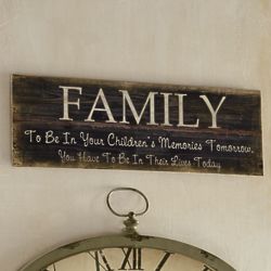 Family: Tomorrow and Today Wooden Plaque