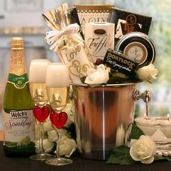 Romantic Evening For 2 Gift Basket in Champagne Bucket
