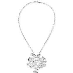 Tree of Love Sterling Silver Heart Necklace