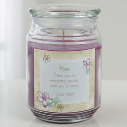 Personalized For Her Scented Glass Candle Jar