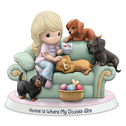 Precious Moments Home Is Where My Doxies Are Dog Figurine