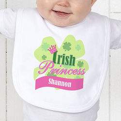 Little Irish Princess Personalized Bib