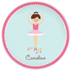 Girl's Personalized Ballerina Portrait Plate