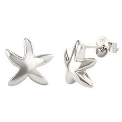 Tiffany Style Sterling Silver Starfish Earrings