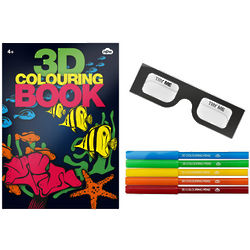 3D Coloring Book and Markers