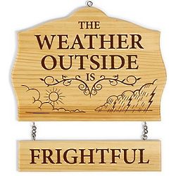 The Weather Outside Is Wall Sign