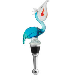 Pelican Art Glass Bottle Topper