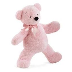 Pink Smushy Bear Stuffed Animal in Pink