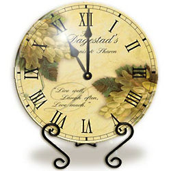 Personalized Grapes Glass Clock