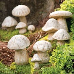 Resin Mushroom Garden Sculptures