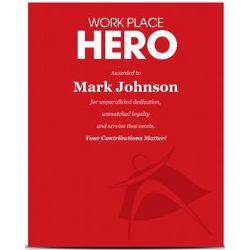 Workplace Hero Industry Award Plaque